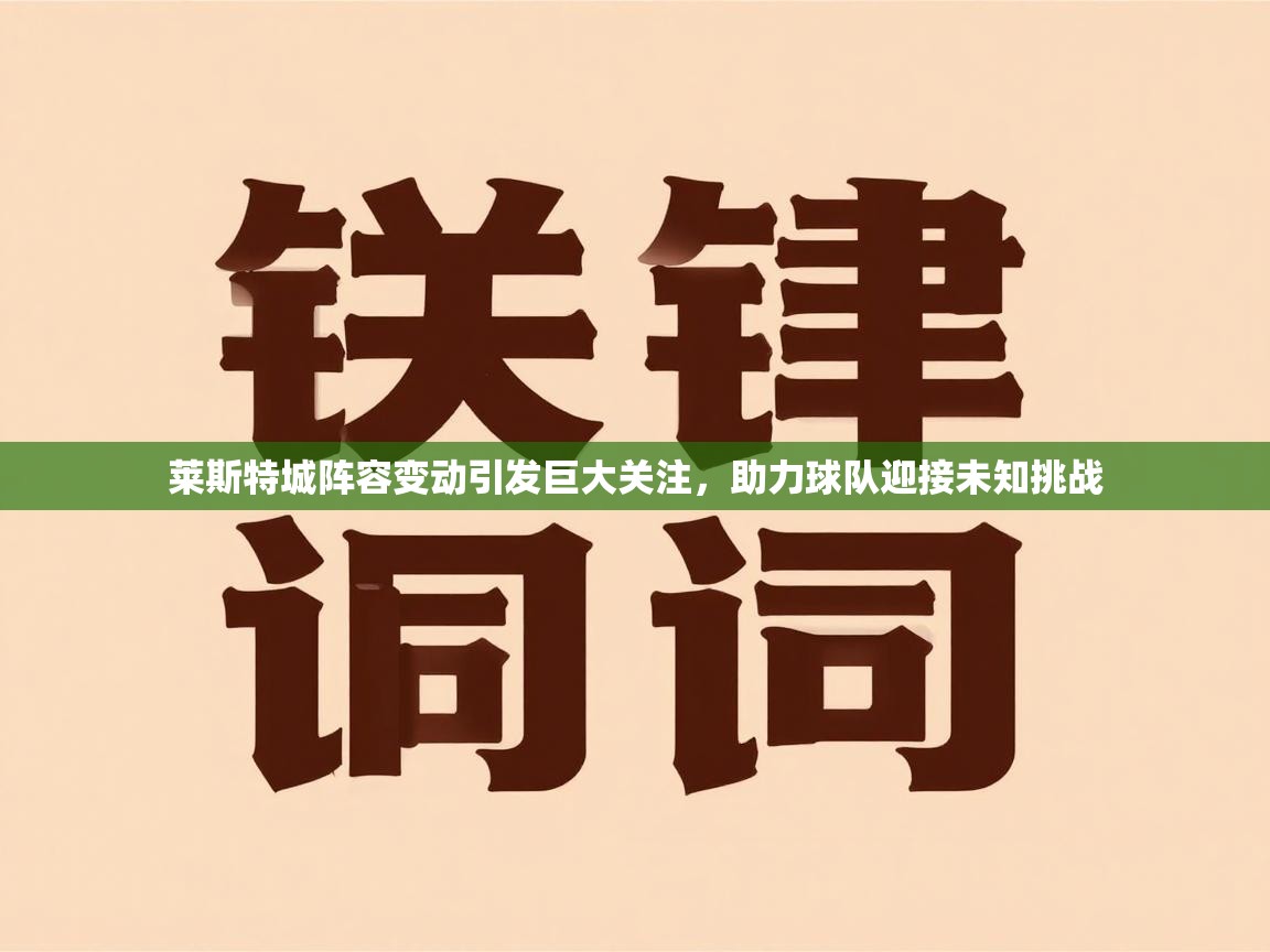 莱斯特城阵容变动引发巨大关注，助力球队迎接未知挑战  第2张