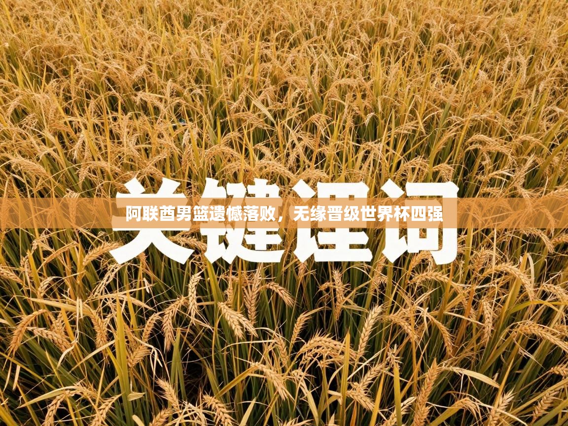 阿联酋男篮遗憾落败，无缘晋级世界杯四强
